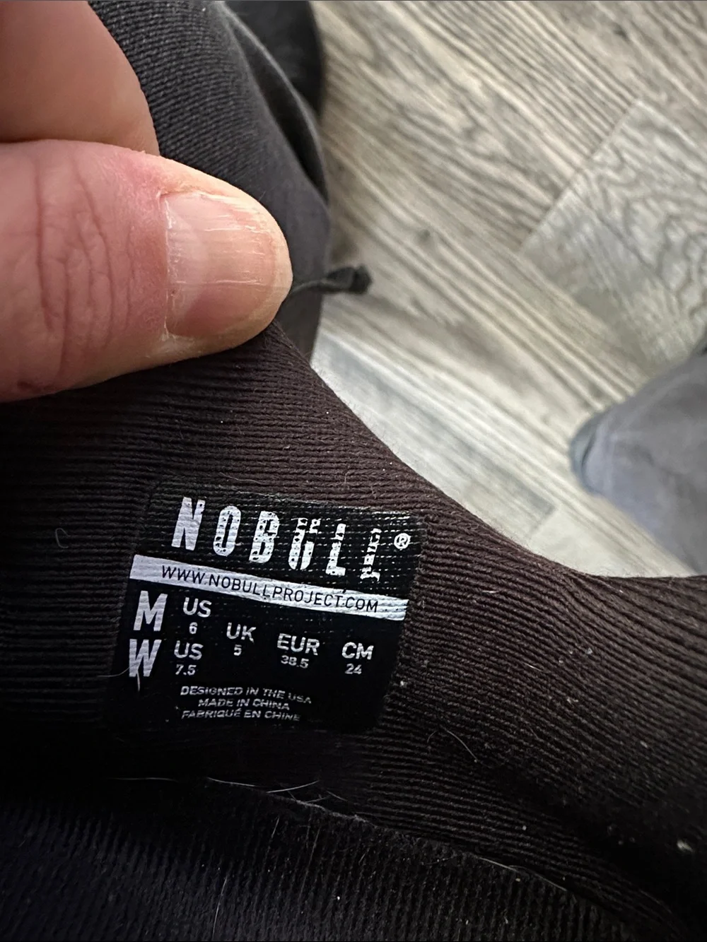 NOBULL super fabric trainers black and gray women’s 7.5